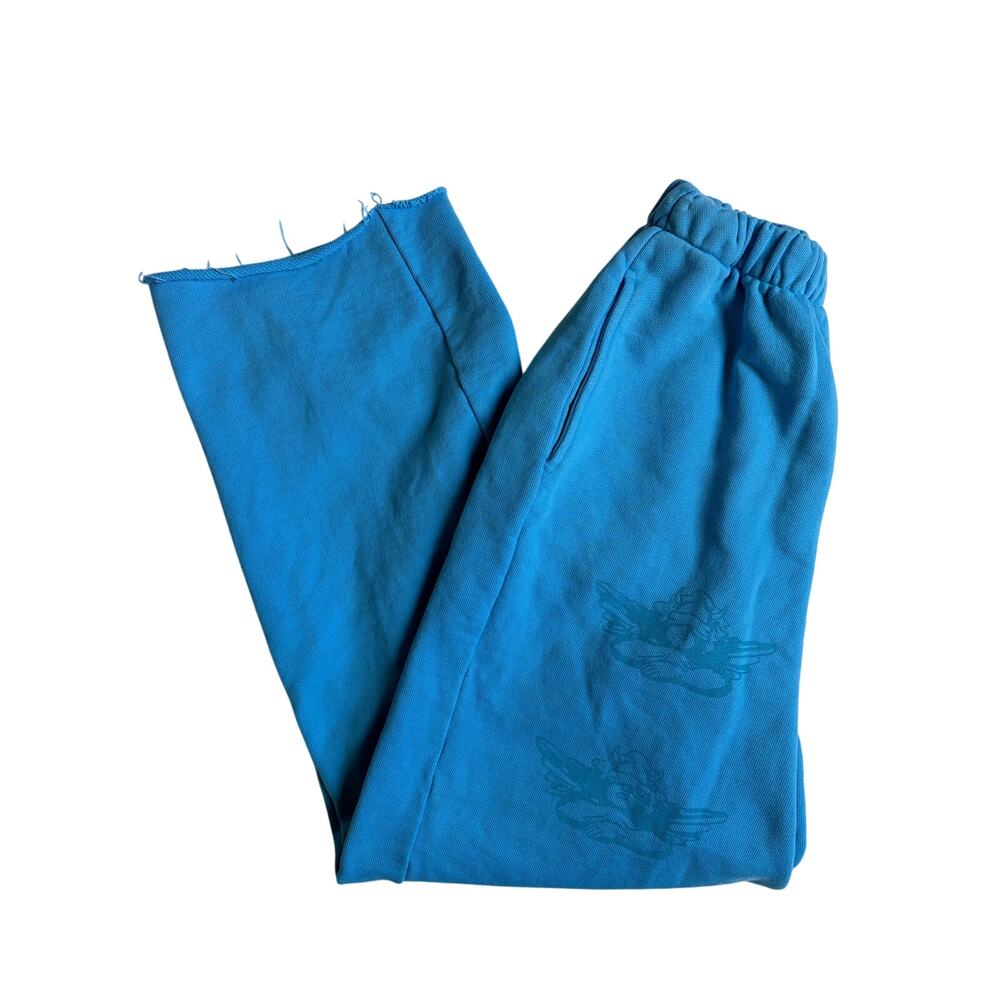 Boys Life Raw Hem Sweatpants (Blue) - Small